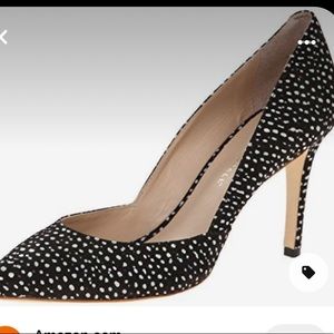 Loeffler Randall Pari Pump, black White pebble, size 7